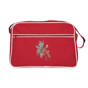 Fairycore - skeleton with wings - Retro Bag - red/white - Front