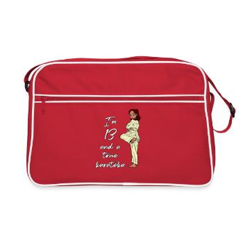 J’ai 13 ans - Karaté fille - Sac Retro - rouge/blanc - Devant