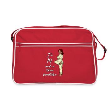 J’ai 14 ans - Karaté fille - Sac Retro - rouge/blanc - Devant
