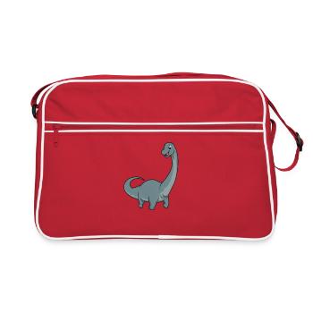 Brachiosaure de Kawaii - Sac Retro - rouge/blanc - Devant