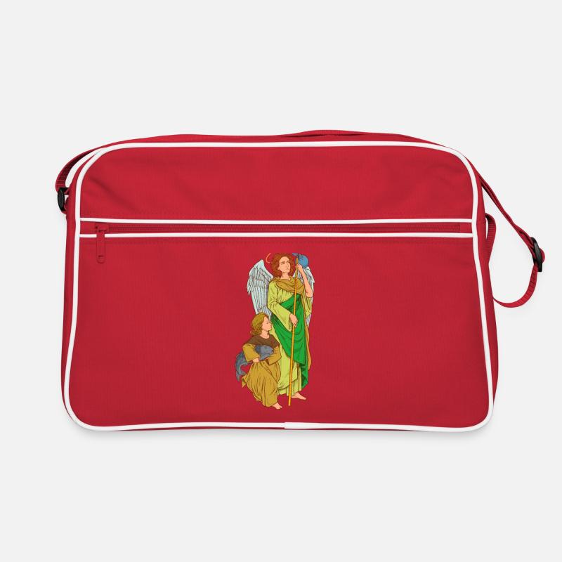 Erzengel Raphael - Retro Tasche - Rot/Weiß