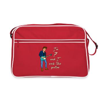 I’ - Jeune guitariste - Sac Retro - rouge/blanc - Devant