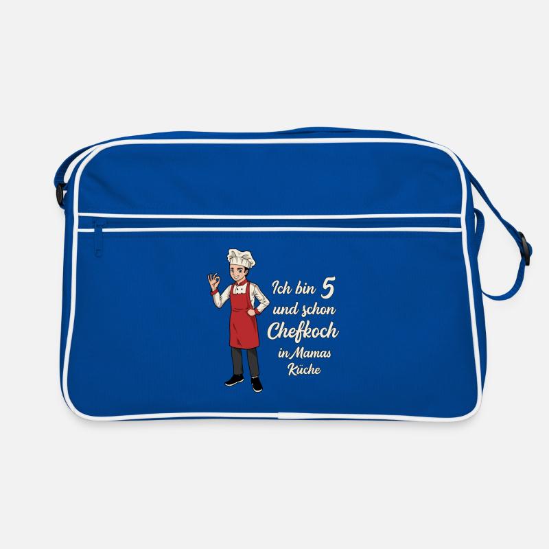 Ich bin 5 - Jungen Koch Retro Tasche