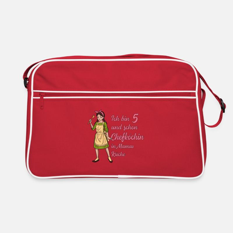 Ich bin 5 - Mädchen Koch Retro Tasche