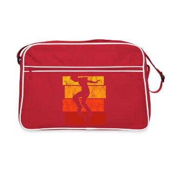 Skateboarder Skateboard Skater Skate Skateing - Retro Bag - red/white - Front
