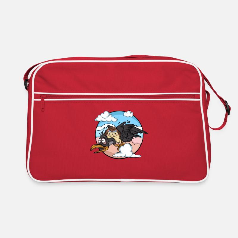 Mouches hérisson sur le corbeau Sac Retro