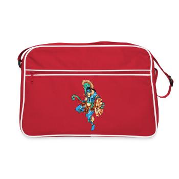 Le dieu aztèque de la guerre - Huitzilopochtli - Sac Retro - rouge/blanc - Devant