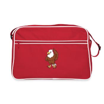 Kawaii Seeadler - Retro Tasche - Rot/Weiß - Vorne