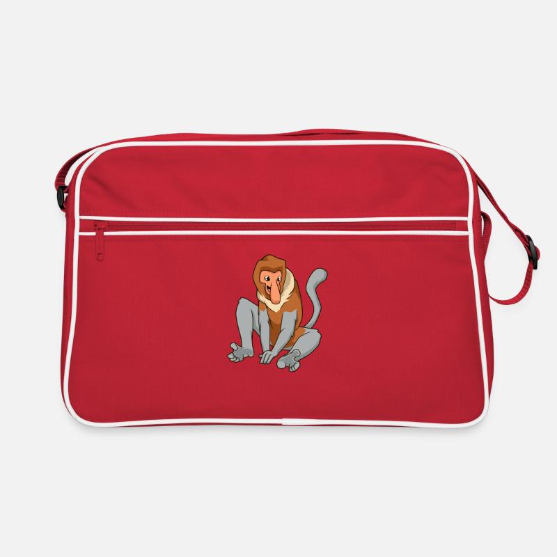 Kawaii proboscis monkey Retro Bag