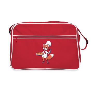 Fuchs is a pizza maker - Retro Bag - red/white - Front