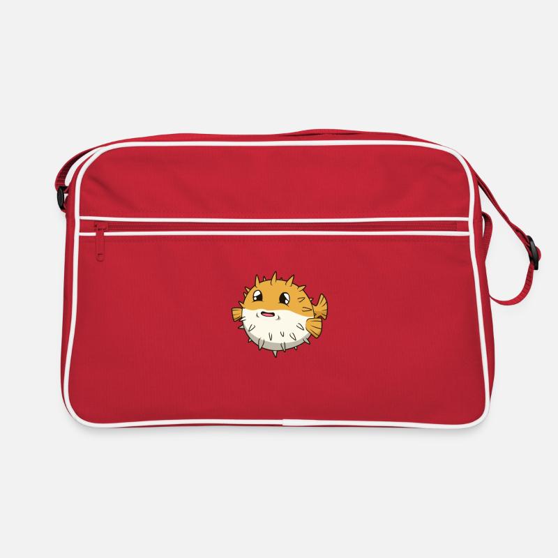 Kawaii Hedgehog Fish Retro Bag