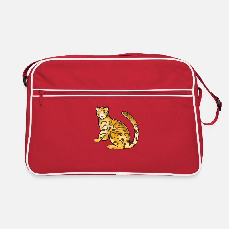 Dessin d’un léopard nébuleux Sac Retro