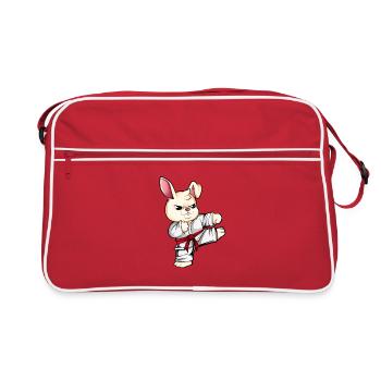 Comic Rabbit Does Karate - Retro Bag - red/white - Front