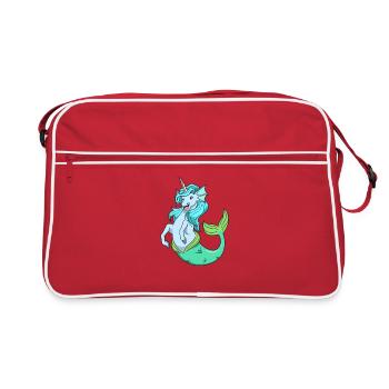 The Unicorn Mermaid - Retro Bag - red/white - Front