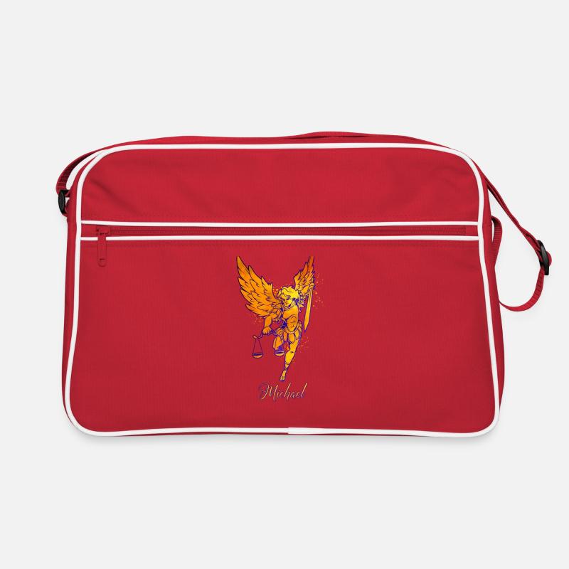 Erzengel Michael - Retro Tasche - Rot/Weiß