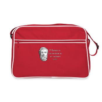 Aeschylus - Memory is the mother of all wisdom - Retro Bag - red/white - Front