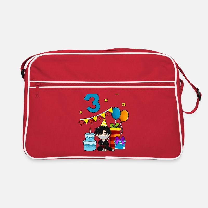 Avec Ninja - Anniversaire des garçons 3 ans Sac Retro