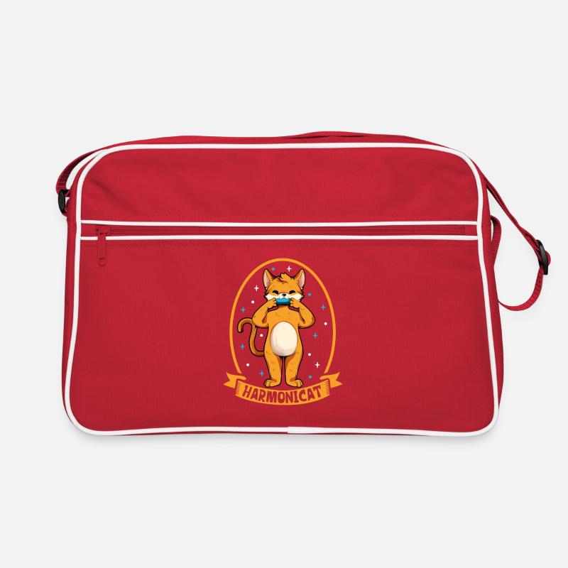 Harmonicat - Chat avec harmonica Sac Retro