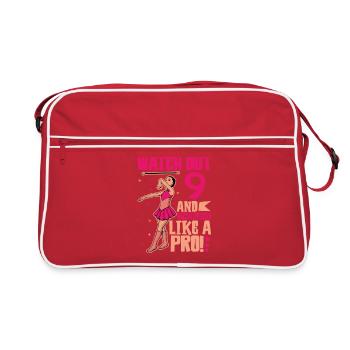J’ai 9 ans - Fille virevoltant - Sac Retro - rouge/blanc - Devant