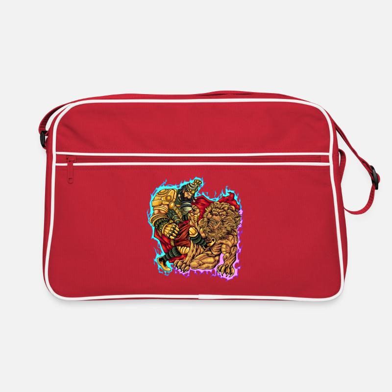 Gilgamesch - Retro Tasche - Rot/Weiß