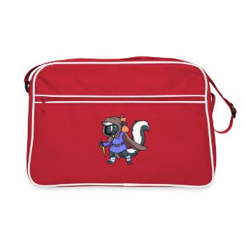 RPG Character - Thief - Rogue - Skunk - Retro Bag - red/white - Front