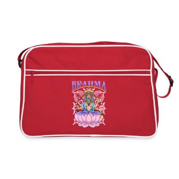 Dieu hindou - Brahma - Sac Retro - rouge/blanc - Devant
