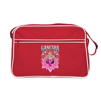 Dieu hindou - Ganesha - Sac Retro - rouge/blanc - Devant