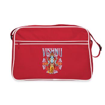 Dieu hindou - Vishnu - Sac Retro - rouge/blanc - Devant
