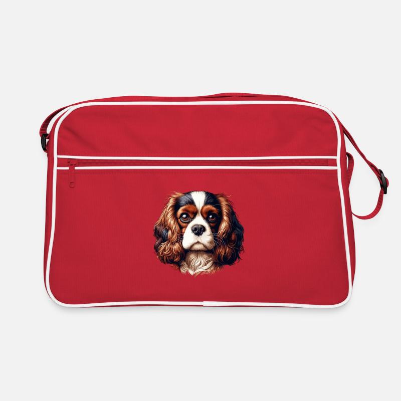 Hundegesicht - Cavalier King Charles Spaniel Retro Tasche