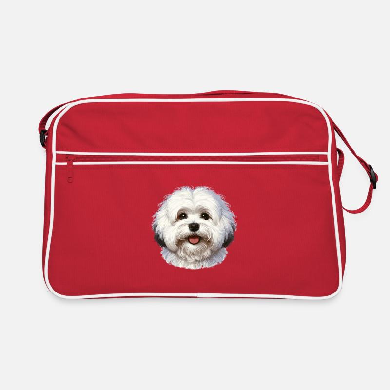 Visage de Chien - Coton de Tuléar Sac Retro