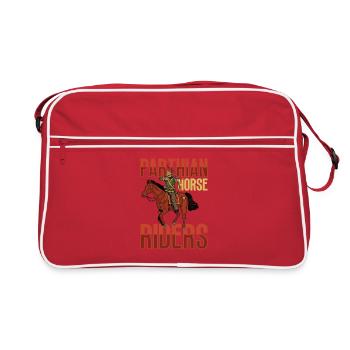 With Bow on Horse - Parthian Rider - Retro Bag - red/white - Front