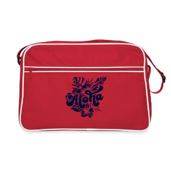 Aloha Hibiscus Hawaii - Sac Retro - rouge/blanc - Devant