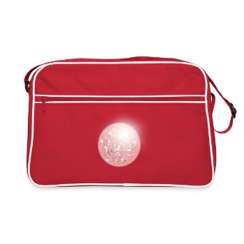 Discokugel - Retro Tasche - Rot/Weiß - Vorne