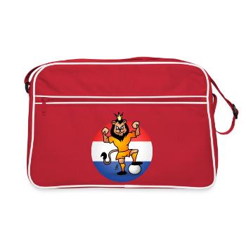 Orange Lion marque ! Design en couleur complète - Sac Retro - rouge/blanc - Devant