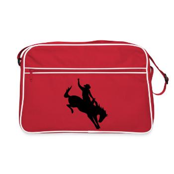 Un cowboy au rodéo - Sac Retro - rouge/blanc - Devant