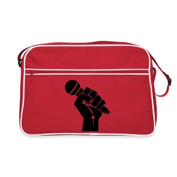 Lutte pour la liberté Musique Rap - Sac Retro - rouge/blanc - Devant