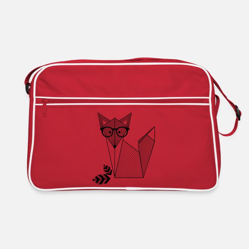 Fuchs mit Brille Retro Tasche