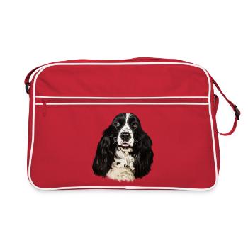 cocker spaniel - Retro Bag - red/white - Front