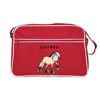 Happy Fjord Horse - Retro Bag - red/white - Front
