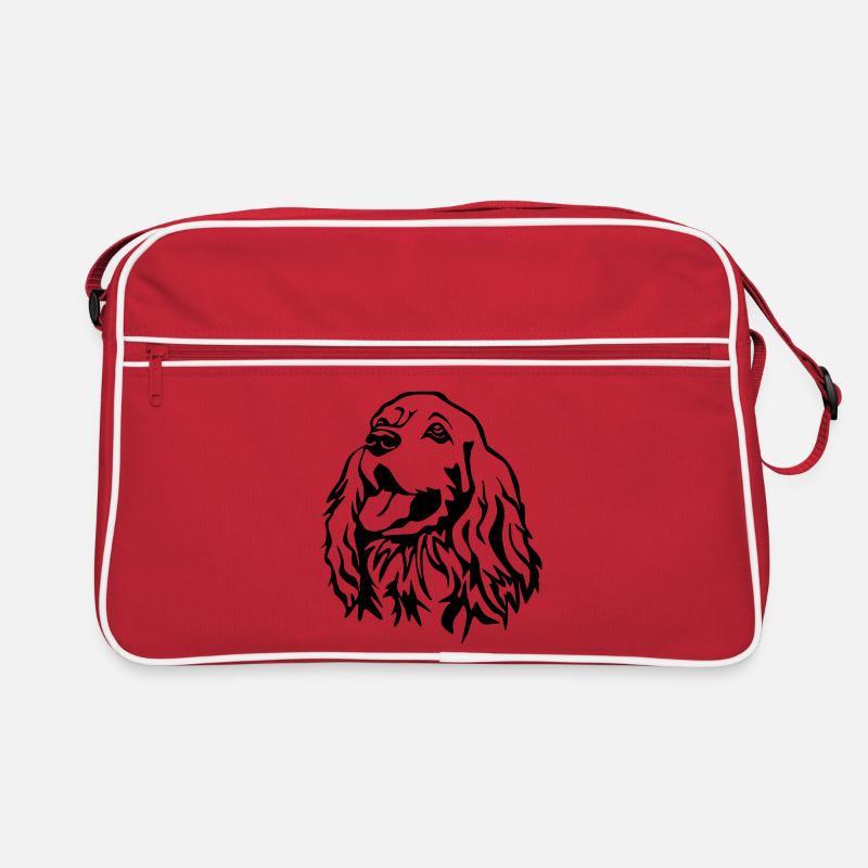 Cocker Spaniel Kopf Retro Tasche