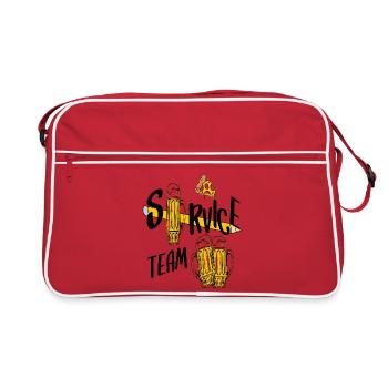 Bière de l'équipe de service - Sac Retro - rouge/blanc - Devant