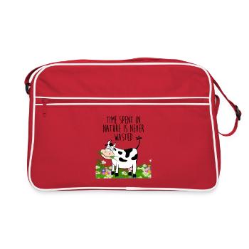 Temps passé dans la nature - Sac Retro - rouge/blanc - Devant