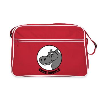 Hippo Texte - Sac Retro - rouge/blanc - Devant