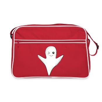 Kawaii Ghost Ghost Halloween Halloween Costume - Sac Retro - rouge/blanc - Devant