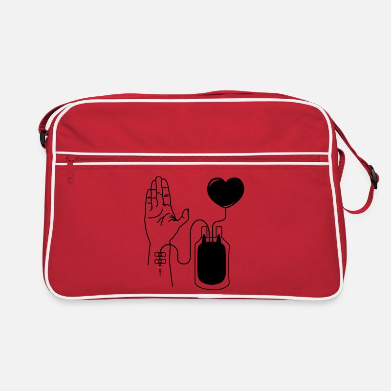 Blut spenden Retro Tasche