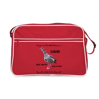 frech böse - Retro Tasche - Rot/Weiß - Vorne