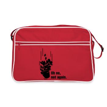 Falling Pot Petunias - Retro Bag - red/white - Front