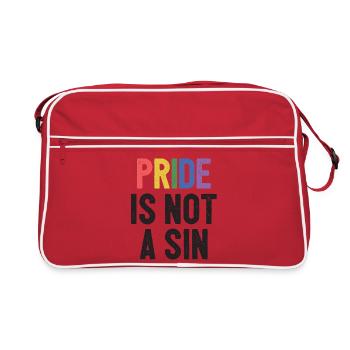 LGBTQ Pride Month - Pride is Not a Sin - Retro Bag - red/white - Front