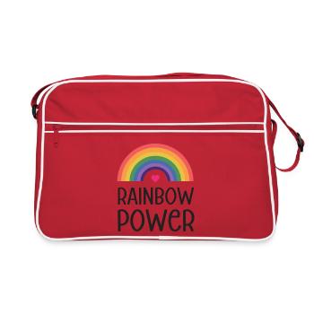 LGBT Pride Month - Rainbow Power - Retro Bag - red/white - Front