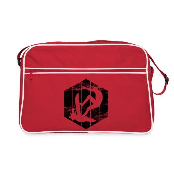 Surfing Sketch - Retro Bag - red/white - Front